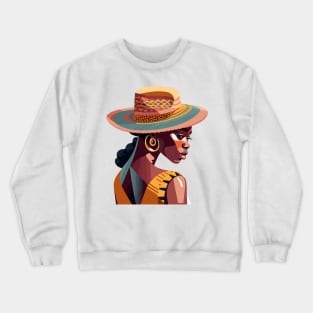 Black Woman Afrocentric Crewneck Sweatshirt